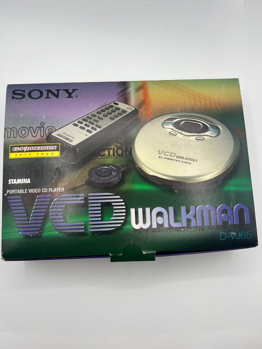 VTG Sony Video CD Walkman D-VJ65 Complete in Box